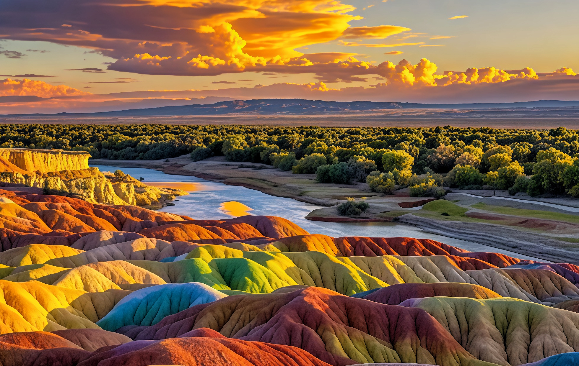 Wucaitan: God's Spilled Palette—A Fantastical Realm Divided by a River